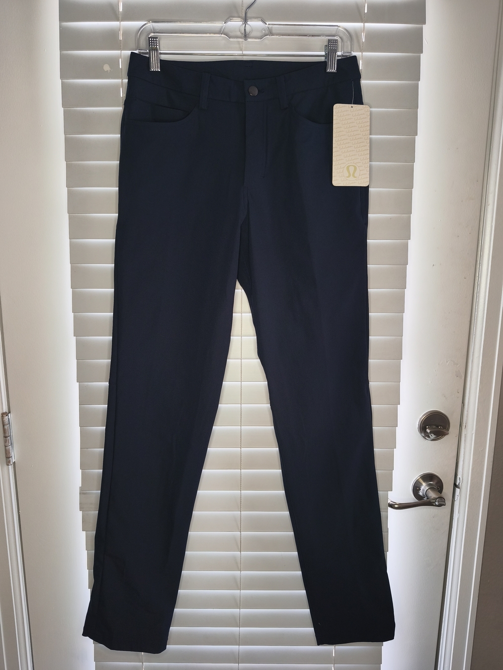 Lululemon ABC Pant Classic 34" Warpstreme Mens Navy Blue Golf Chino Pants 28 NWT